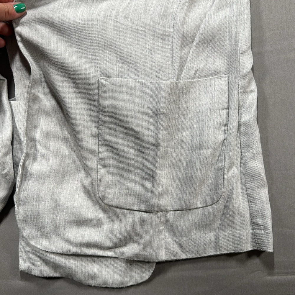 Talula Aritzia Kent Lightweight Open-Front Blazer, Heather Gray - Womens 0 - Picture 7 of 14